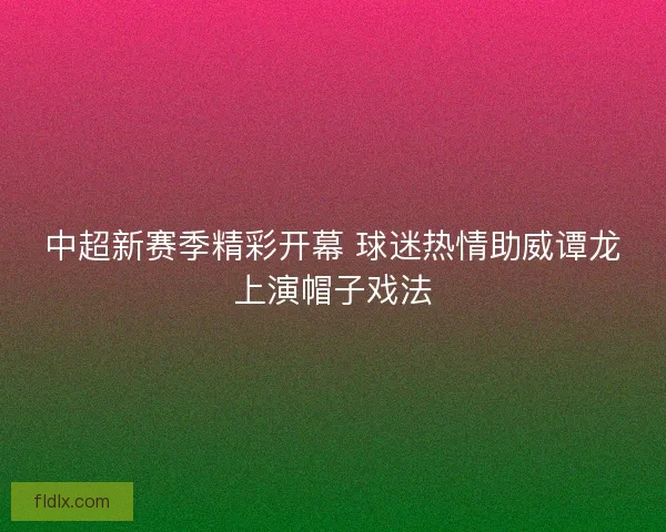 中超新赛季精彩开幕 球迷热情助威谭龙上演帽子戏法